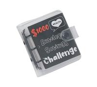 Carpeta de 3 anillas, libro de colección de dinero de papel, 25 bolsillos, organizador de dinero para billetes, planificador de presupuesto