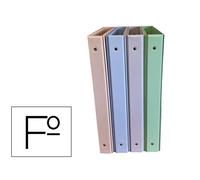 Carpeta De 4 Anillas 25 Mm Saro Pvc Colores Pastel