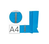 Carpeta de 4 anillas 40 mm mixtas liderpapel a4 carton forrado pvc azul