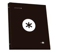 Carpeta 4 Anillas 40 Mm Mixtas Liderpapel Antartik A4 Forrada Color Negro