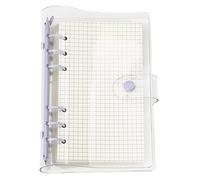 Carpeta de 6 agujeros de PVC colorida con cierre de botón a presión para hojas sueltas, recambio, cuaderno de recortes, álbum de recortes y carpeta protectora (Orchid Bouquet, A6 mini set)
