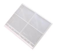 Carpeta de 6 anillos para tarjetas de fotos, fundas para tarjetas, 6 agujeros, páginas de recambio preperforadas
