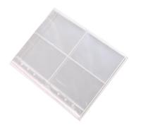 Carpeta de 6 anillos para tarjetas de fotos, fundas para tarjetas, 6 agujeros, páginas de recambio preperforadas