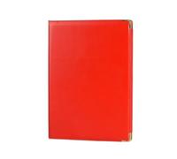 Carpeta de acuerdos A4 de Cuero sintético con Bordes Reforzados, Soporte for Documentos de Papel, Multifuncional, sin Inserciones(Red)