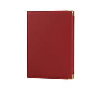 Carpeta de acuerdos A4 de Cuero sintético con Bordes Reforzados, Soporte for Documentos de Papel, Multifuncional, sin Inserciones(Dark Red)
