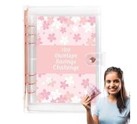 CARPETA DE AHORRO DE 100 SOBRES - Organizador de dinero para el ahorro de 100 días | Cuaderno de presupuesto reutilizable y resistente al agua para planificar sus ahorros, 9