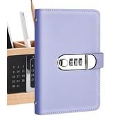 Carpeta de ahorro de dinero - PVC y cuero PU | Cerradura de combinación de cubierta de cuero A6, carpeta de ahorros | Para cuenta pago de gastos financieros niños adultos apartamento en casa