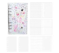 Carpeta de almacenamiento de calcomanías, álbum de colección recargable con fundas transparentes sin ácidos, organizador portátil de fotos y tarjetas de PVC para estudiantes, adolescentes y niños