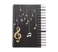 Carpeta de almacenamiento de documentos organizadores 60 páginas hoja de música carpeta de almacenamiento de papel para colocación inclinada carpeta de música puntuación papel piano carpeta