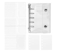 Carpeta de almacenamiento de pegatinas: fundas transparentes para carpetas de álbumes, organizador de pegatinas de doble cierre, carpeta de PVC PET PP con botón a presión, fundas para carpetas de