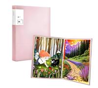 Carpeta de almacenamiento de pintura de diamantes, carpeta de protección de arte de pintura de diamantes A3, 60 carpetas transparentes para pinturas de diamantes de 30 x 40 cm o más pequeñas