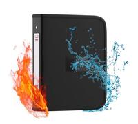Carpeta de anillas A4 ignífuga, 2 juntas tóricas, carpetas de anillas A4, resistentes al agua, carpeta con cremallera para papeleo, organizador de documentos, almacenamiento seguro para oficina, hogar