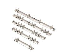 Carpeta de anillas A5 Mecanismo de carpeta anillas, 8 piezas, Clips encuadernación hojas sueltas Metal, archivos en espiral, accesorio for diario álbum DIY(A6-black)