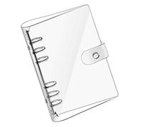 Carpeta de anillas A5, transparente, suave, de PVC, con 6 agujeros, carpeta de papel recargable, carpeta de cuaderno de hojas sueltas impermeable, planificador personal, cubierta