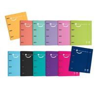 Grafoplás 88101333. Carpeta 4 Anillas Troqueladas con Recambio, A4, Azul Cielo, Cartón Forrado Papel FSC, Incluye Separadores, Carpebook Like Smile