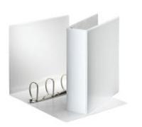 ESSELTE 49706 - Carpeta gama BASICA plástico A4 Maxi con bolsa transparente en portada y lomo 4 anillas Ø 60 mm color blanco