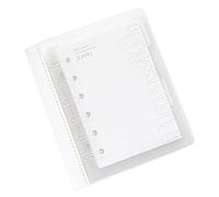 Carpeta de anillas extraíbles, cuaderno de 7 tamaños, escritura suave, papel reciclado, planificador para estudiantes, planificador de páginas de recambio flexible
