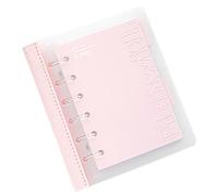 Carpeta de anillas extraíbles, cuaderno de 7 tamaños, escritura suave, papel reciclado, planificador para estudiantes, planificador de páginas de recambio flexible