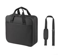 Carpeta de anillas, organizador con cremallera de 3 anillos de 5 cm con correa para el hombro, 12 x 33 x 34,5 cm, Oxford 600D, 12 soportes para bolígrafos para documentos A4 y tablet de 13 pulgadas