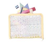 Carpeta De Anillas Recargable - Carpeta Con Cremallera Para Almacenamiento De Tarjetas,Álbum Con Cremallera Para Colección De Stickers Y Accesorios Pequeños Para Estudiantes