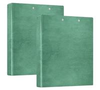 Carpeta de anillas redondas de 3,8 cm, color verde clásico, con cubierta de bolsillo, 1/2 unidades, tapa dura