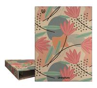 Carpeta De Anillas Uninature Kraft Soft A5 4X20mm Fsc Uninature Design Flores Grafoplás