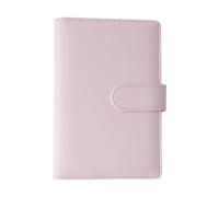Carpeta de anillos de cuero para cuaderno, carpeta de presupuesto de papel con bolsillo interior, ranura elástica para bolígrafo, 6 anillas, cubierta de carpeta de piel sintética