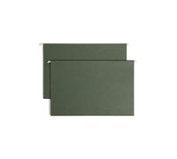 One Inch Capacity Box Bottom Hanging File Folders, Legal, Green, 25/Box