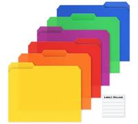 Carpeta de archivo de colores, tamaño carta, pestaña 1/3, pestaña superior, colores surtidos, escritura