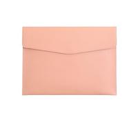 Carpeta de archivos A4 de cuero tipo sobre, portadocumentos, maletín, bolsa for documentos, contratos, facturas, documentos, material escolar y de oficina.(Pink)