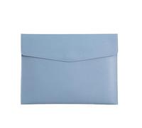 Carpeta de archivos A4 de cuero tipo sobre, portadocumentos, maletín, bolsa for documentos, contratos, facturas, documentos, material escolar y de oficina.(Blue)