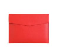 Carpeta de archivos A4 de cuero tipo sobre, portadocumentos, maletín, bolsa for documentos, contratos, facturas, documentos, material escolar y de oficina.(Red)