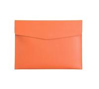 Carpeta de archivos A4 de cuero tipo sobre, portadocumentos, maletín, bolsa for documentos, contratos, facturas, documentos, material escolar y de oficina.(Orange)