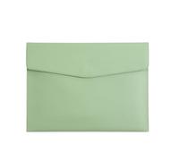 Carpeta de archivos A4 de cuero tipo sobre, portadocumentos, maletín, bolsa for documentos, contratos, facturas, documentos, material escolar y de oficina.(Green)