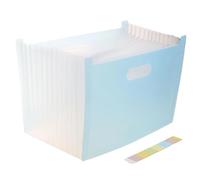 Carpeta de archivos de acordeón de 13 capas PP | Organizador de archivos de Office multicolor: organice documentos(Blue)