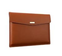 Carpeta de Archivos de Cuero 1 maletín de negocios A4 cuero impermeable, carpeta archivos, organizador documentos, bolsa almacenamiento, papelería for la escuela y oficina(Brown)