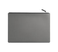 Carpeta de archivos de cuero A4 for negocios, bolsa con cremallera for documentos, organizador de archivos de contratos, maletín, portafolios for guardar contratos y facturas.(Grey)