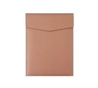 Carpeta de archivos de cuero A4, gran capacidad, sencilla, for documentos, maletín, for oficina, organizador de papel, facturas(Brown)