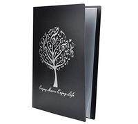 Carpeta de archivos de música, tamaño A4, carpeta de papel para documentos, temática musical, 40 bolsillos, carpeta de almacenamiento