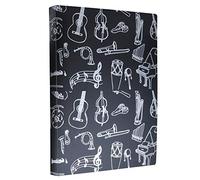 Carpeta de archivos de música, tamaño A4, carpeta de partituras, documentos de papel, temática musical, 40 bolsillos