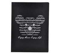 Carpeta de archivos de música, tamaño A4, carpeta de partituras, documentos de papel, temática musical, 40 bolsillos