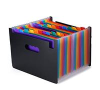 Carpeta de archivos expandible A-Z de 24 bolsillos, organizador de almacenamiento de documentos de recibos A5, cartera de archivo de acordeón de gran capacidad para facturas, facturas, tarjetas, papel