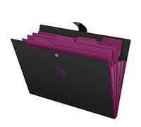 Carpeta de archivos expansible de plástico, bolsillo A4, carpeta de acordeón de tamaño carta, organizador de papel para uso comercial de oficina