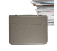 Carpeta de archivos extensible, organizador de archivos portátil - Carpeta A4 de cuero PU con organizador de carpeta con cremallera | Organizador de negocios multifuncional, soporte para bloques-