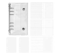 Carpeta de calcomanías - Carpeta de bolsillo con mangas transparentes, organizador de calcomanías de doble bloqueo, para planificador, álbum de recortes, diario, exhibición de archivos de tarjetas