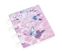 Carpeta de calcomanías transparente, cubierta portátil para libros, funda para cuadernos con 20 páginas interiores, cuaderno resistente de polipropileno y acrílico, carpeta de documentos con estilo