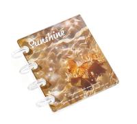 Carpeta de calcomanías transparente, cubierta portátil para libros, para cuadernos con 20 páginas interiores, cuaderno resistente de polipropileno y acrílico, carpeta de documentos con estilo