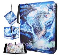 Carpeta de Cartas, Album de Cartas 9 bolsillos, 50 páginas con capacidad para 900 tarjetas Carpeta de Cartas, Álbum de para Cartas coleccionista, Colección de Recortes Carpetas con Cremallera