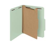 Carpeta de clasificaci n Smead de cart n prensado 100 % reciclado, 1 separador de 5 cm, tama o carta, gris/verde, 10 por caja (13723)