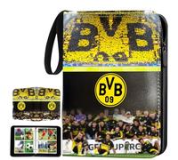 Carpeta de Colección de Tarjetas de Fútbol | 50 Páginas con 400 Fundas Protectoras | Álbum Portátil con Álbum Portátil con Asa y Cremallera | Para Coleccionistas, Niños y Jugadores (B)